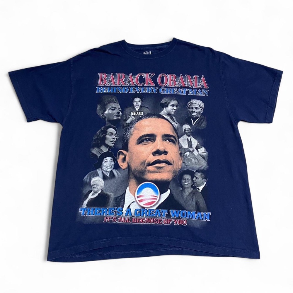 Barack Obama Behind Every Great Man T-Shirt L